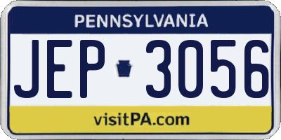 PA license plate JEP3056