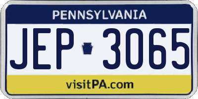 PA license plate JEP3065