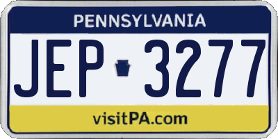 PA license plate JEP3277