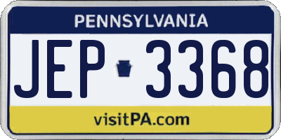 PA license plate JEP3368