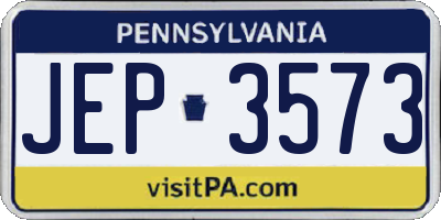 PA license plate JEP3573