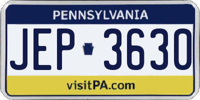 PA license plate JEP3630