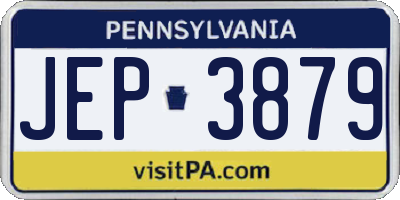 PA license plate JEP3879