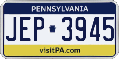 PA license plate JEP3945
