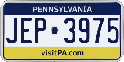 PA license plate JEP3975