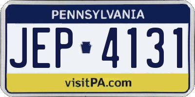 PA license plate JEP4131