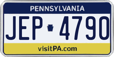 PA license plate JEP4790
