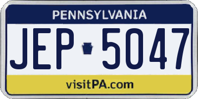 PA license plate JEP5047