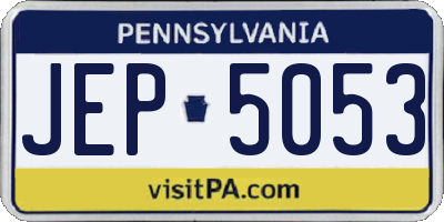 PA license plate JEP5053