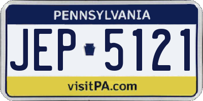 PA license plate JEP5121