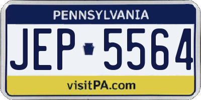 PA license plate JEP5564
