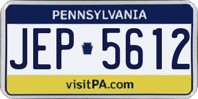 PA license plate JEP5612