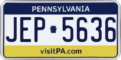 PA license plate JEP5636