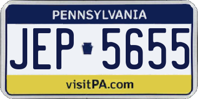 PA license plate JEP5655