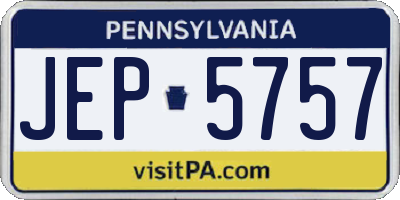 PA license plate JEP5757