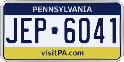 PA license plate JEP6041