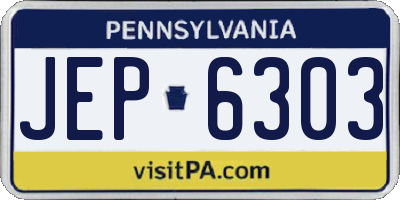 PA license plate JEP6303