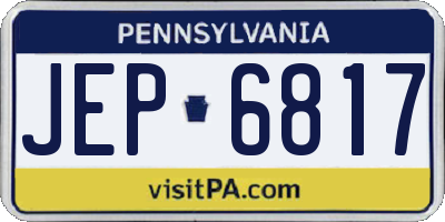 PA license plate JEP6817