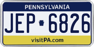 PA license plate JEP6826