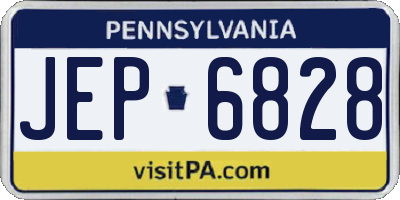 PA license plate JEP6828