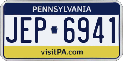 PA license plate JEP6941