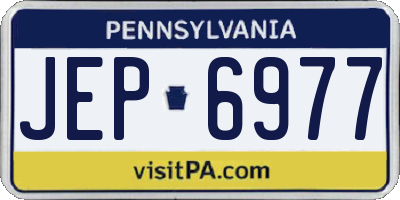 PA license plate JEP6977