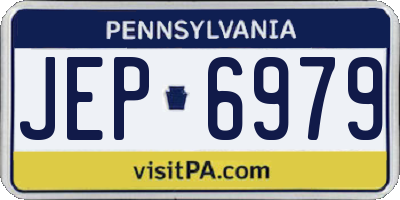 PA license plate JEP6979