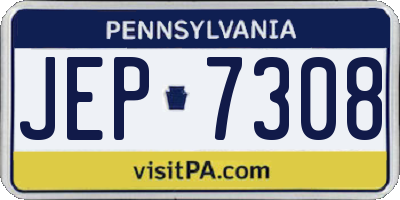 PA license plate JEP7308