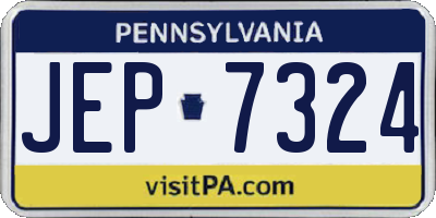PA license plate JEP7324