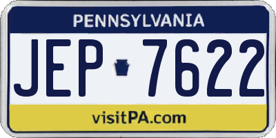 PA license plate JEP7622