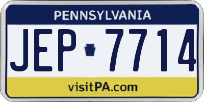 PA license plate JEP7714