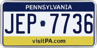 PA license plate JEP7736