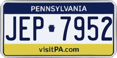 PA license plate JEP7952