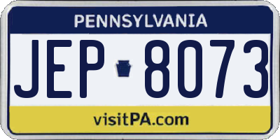 PA license plate JEP8073