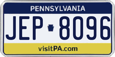 PA license plate JEP8096
