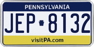 PA license plate JEP8132
