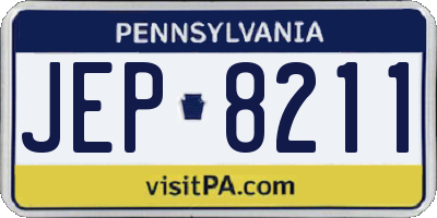 PA license plate JEP8211