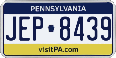 PA license plate JEP8439