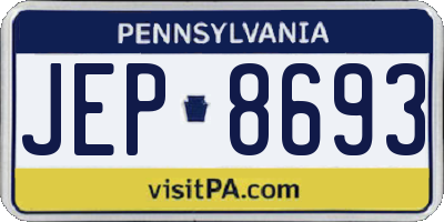 PA license plate JEP8693