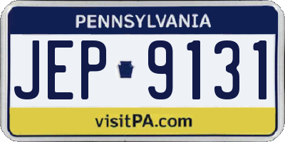 PA license plate JEP9131