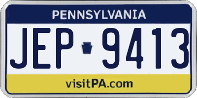 PA license plate JEP9413