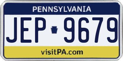 PA license plate JEP9679