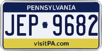 PA license plate JEP9682