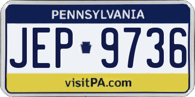 PA license plate JEP9736