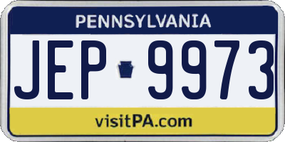 PA license plate JEP9973
