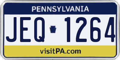PA license plate JEQ1264