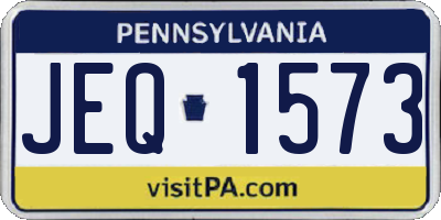 PA license plate JEQ1573