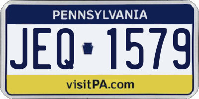 PA license plate JEQ1579