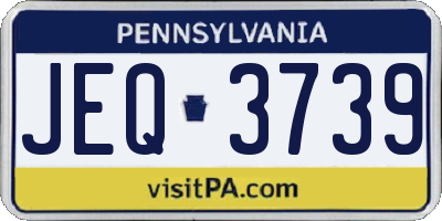PA license plate JEQ3739