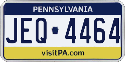 PA license plate JEQ4464